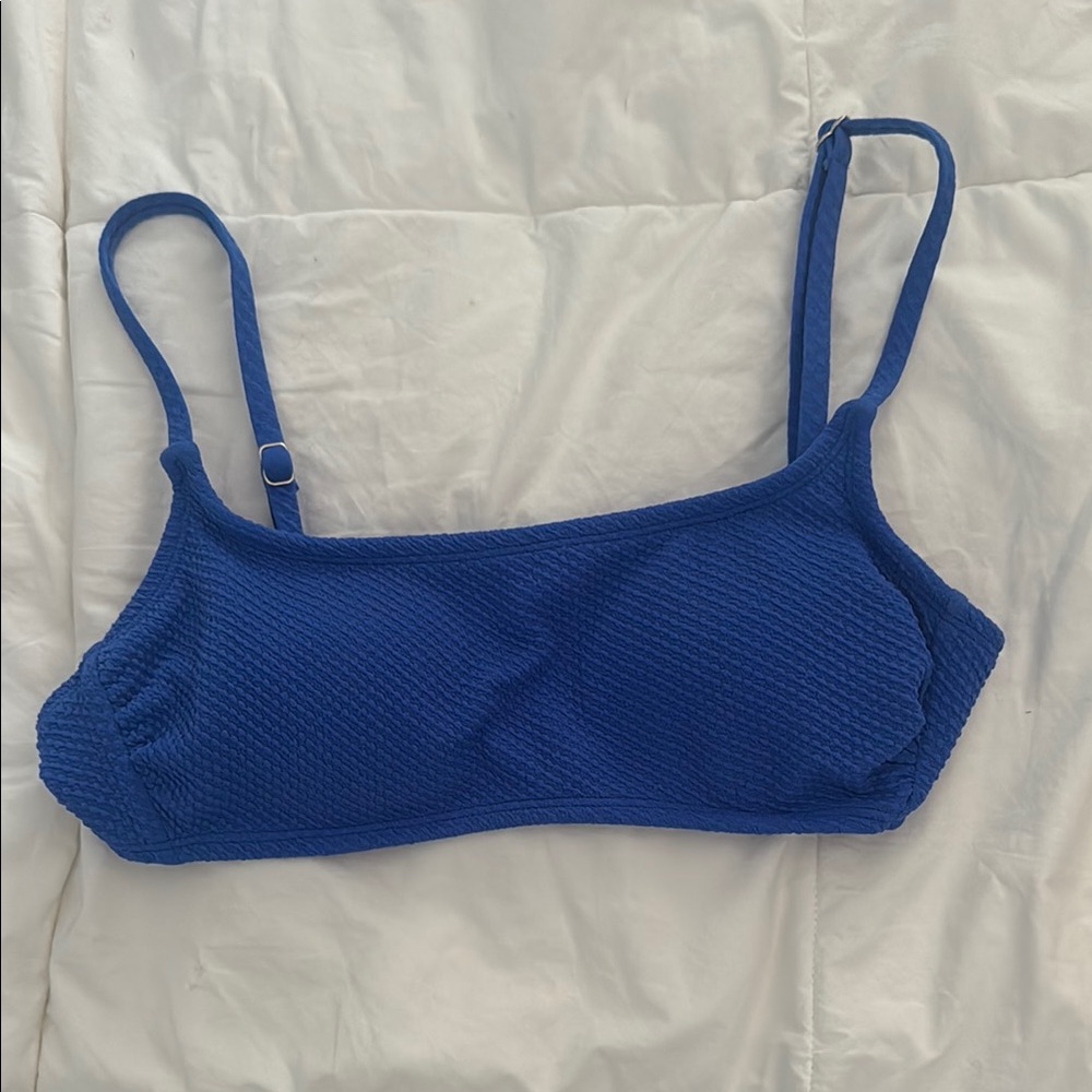 Xhilaration Royal Blue Textured Bikini Top